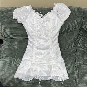 Elegant White Lace Dress